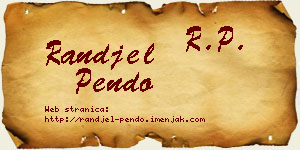 Ranđel Pendo vizit kartica